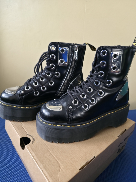 Dr. Martens Shoes - RARE Dr. Martens Black Leather Jadon Max Rebel Boots